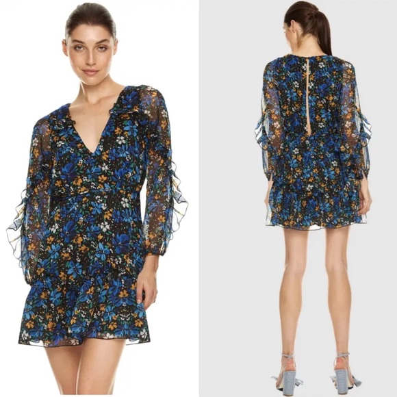 LA MAISON TALULAHHIGHER LOVE LIS MINI DRESSBOSCO FLORAL PRINT